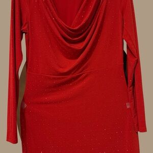 Michael Kors Red Long Sleeve Dress